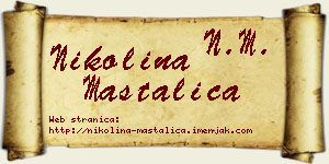 Nikolina Mastalica vizit kartica